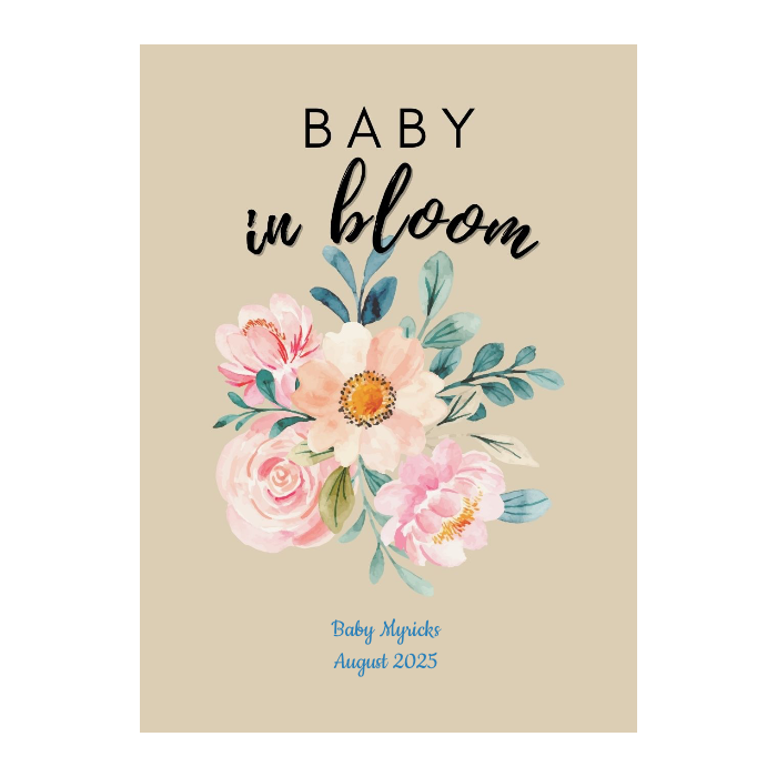 Baby In Bloom Sweet Watercolor Seed Favor