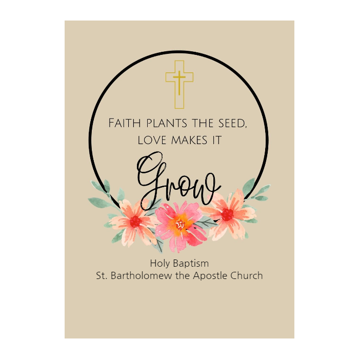 First Holy Communion Wildflower Seed Favor