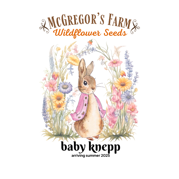 Pink Vintage Bunny Baby Shower or Birth Announcement
