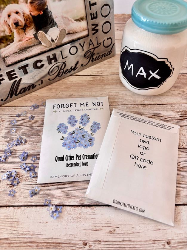 Forget Me Not Paw Print