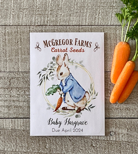 Peter Rabbit Baby Shower or Birth Announcement
