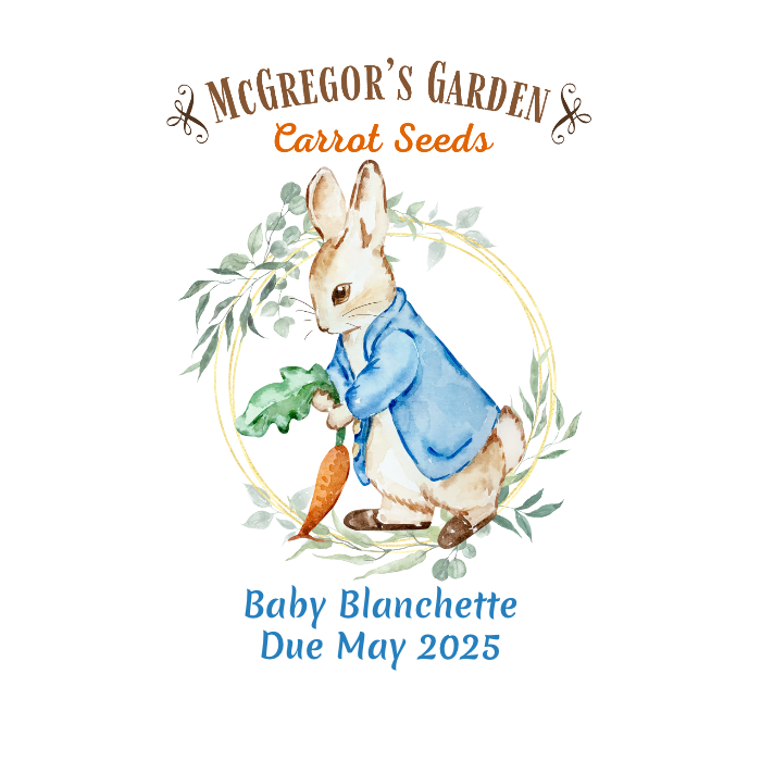 Peter Rabbit Baby Shower or Birth Announcement