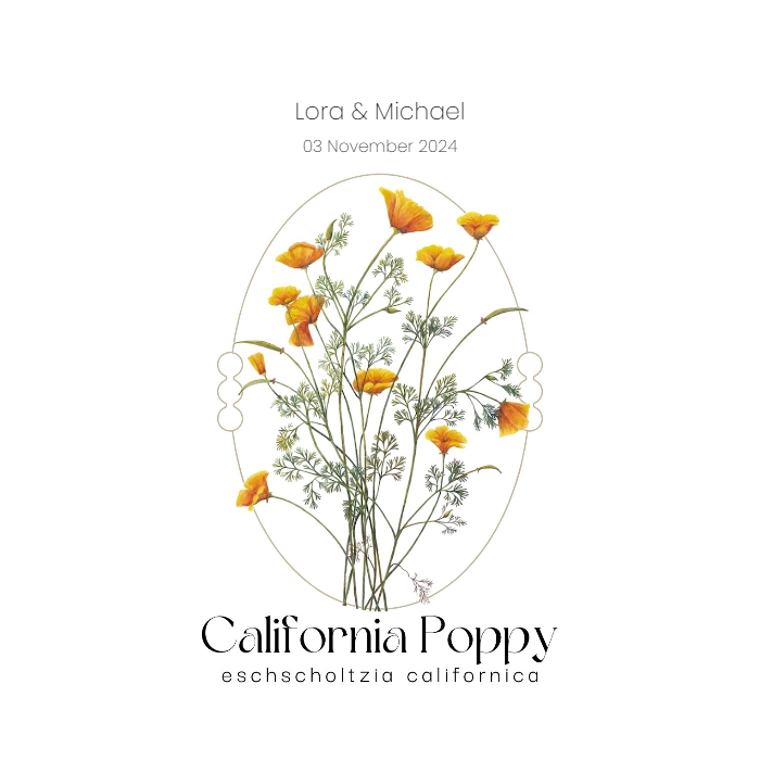 Romantic California Poppy Seed Packet