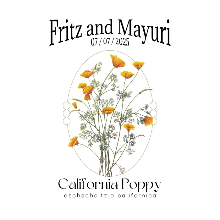 Romantic California Poppy Seed Packet