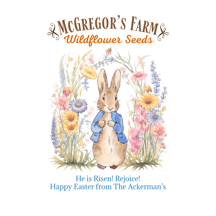 Blue Vintage Bunny Baby Shower or Birth Announcement
