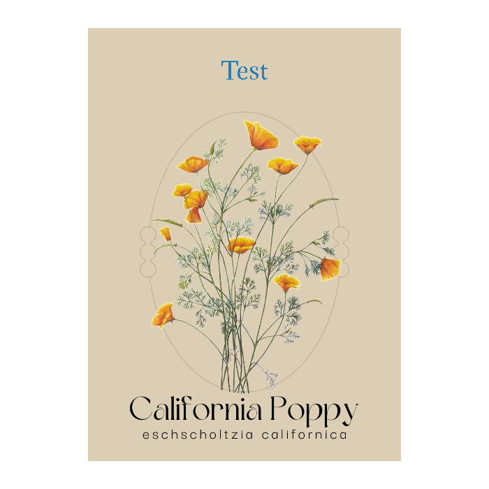 Romantic California Poppy Seed Packet