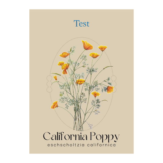 Romantic California Poppy Seed Packet