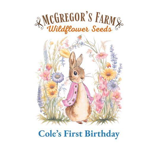 Pink Vintage Bunny Baby Shower or Birth Announcement
