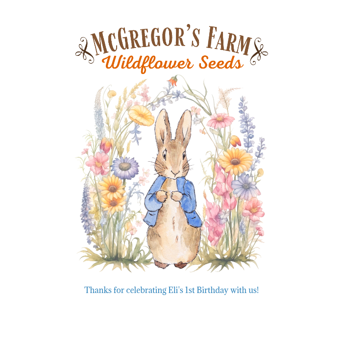 Blue Vintage Bunny Baby Shower or Birth Announcement