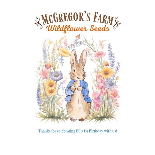 Blue Vintage Bunny Baby Shower or Birth Announcement