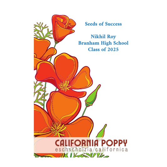 Bold California Poppy Seed Packet