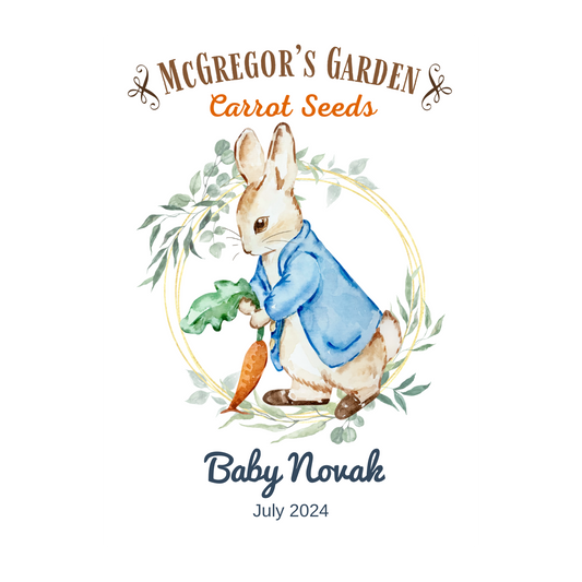 Peter Rabbit Baby Shower or Birth Announcement