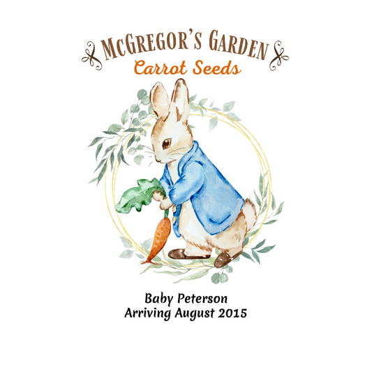 Peter Rabbit Baby Shower or Birth Announcement