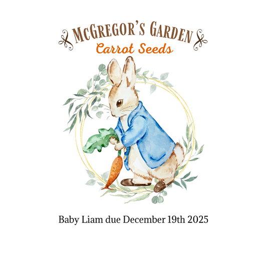 Peter Rabbit Baby Shower or Birth Announcement