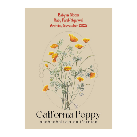 Romantic California Poppy Seed Packet