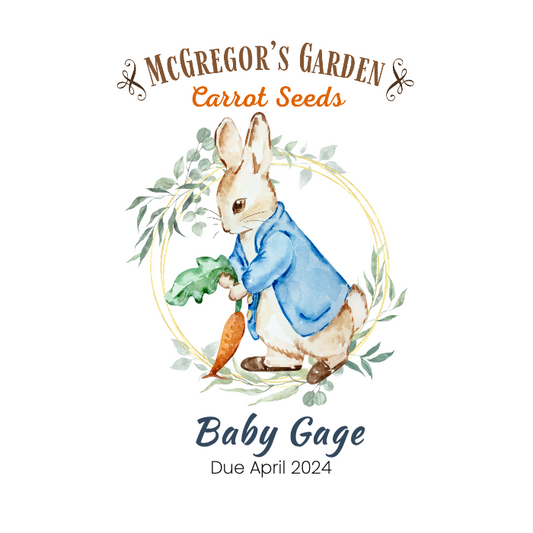 Peter Rabbit Baby Shower or Birth Announcement