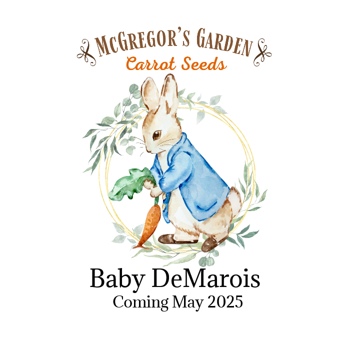Peter Rabbit Baby Shower or Birth Announcement