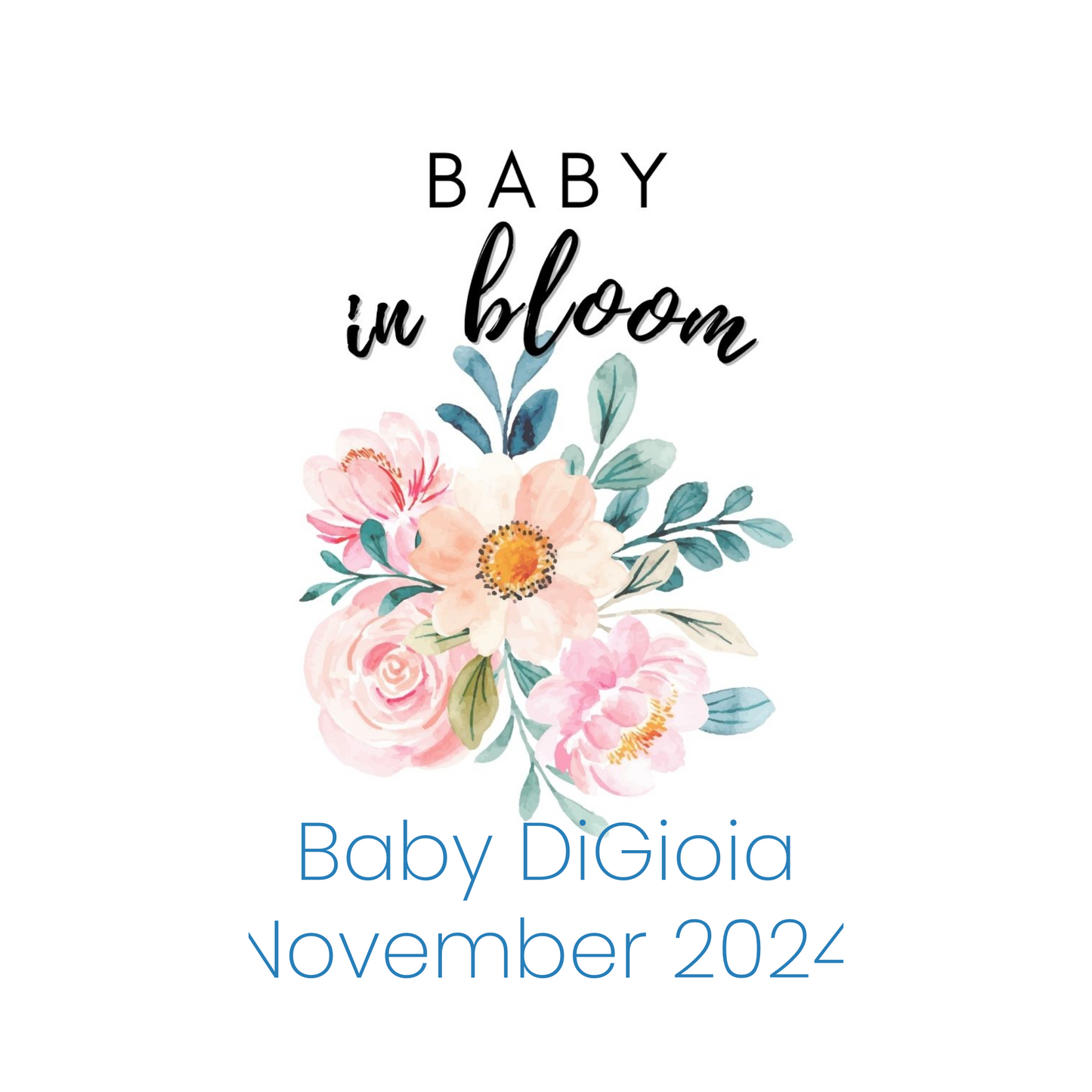 Baby In Bloom Sweet Watercolor Seed Favor