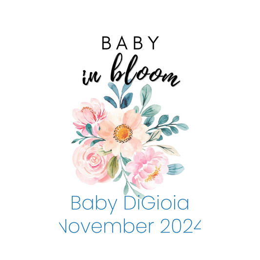 Baby In Bloom Sweet Watercolor Seed Favor