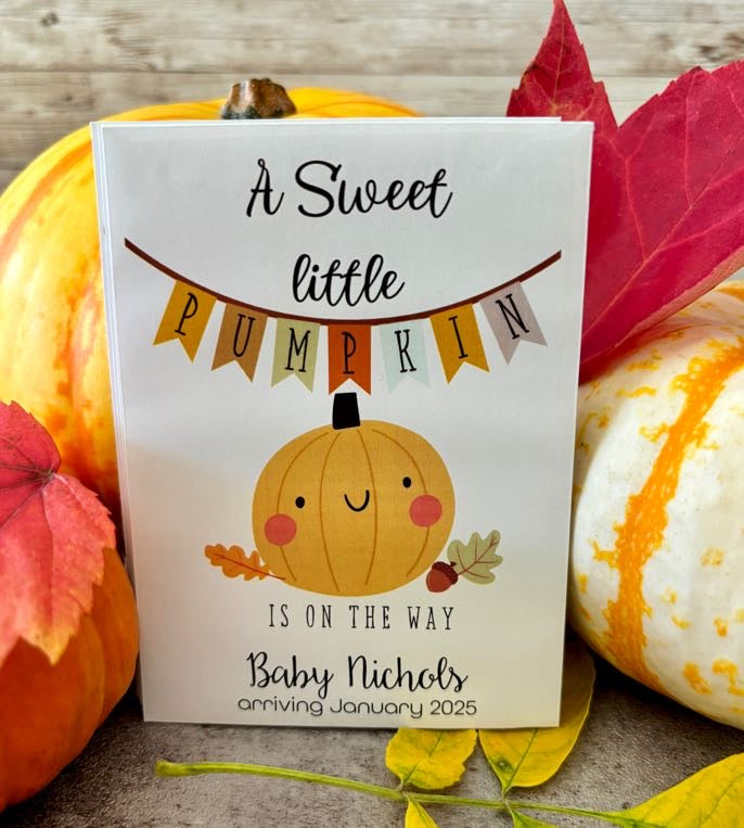 Sweet Little Pumpkin Cute Baby Shower Favor