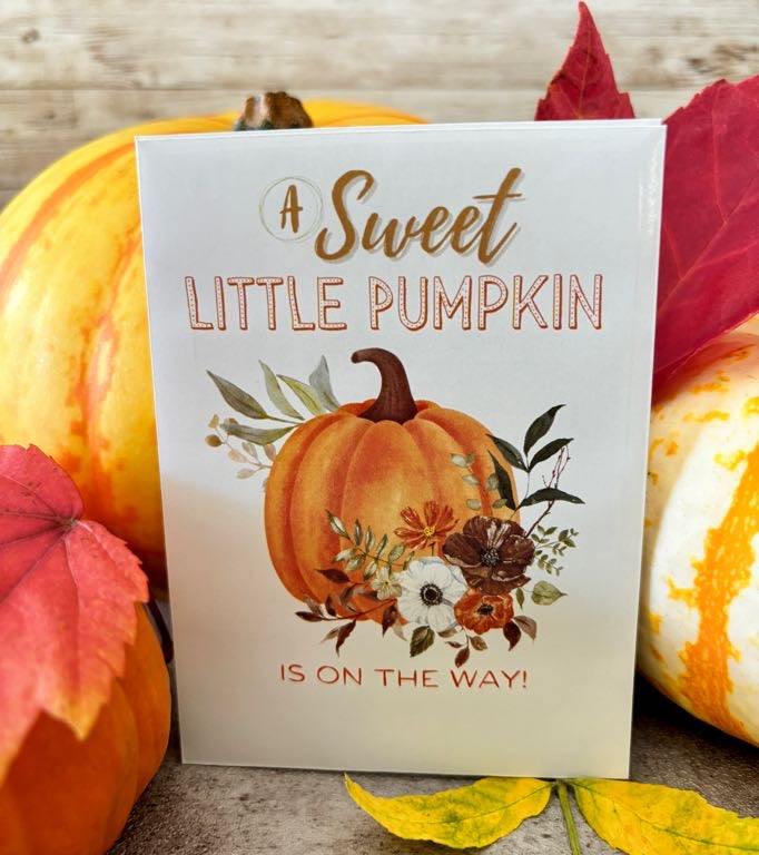 Sweet Little Pumpkin Orange Baby Shower Favor