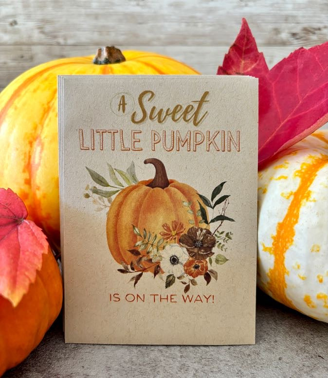 Sweet Little Pumpkin Orange Baby Shower Favor