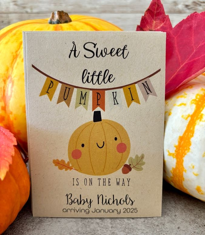 Sweet Little Pumpkin Cute Baby Shower Favor