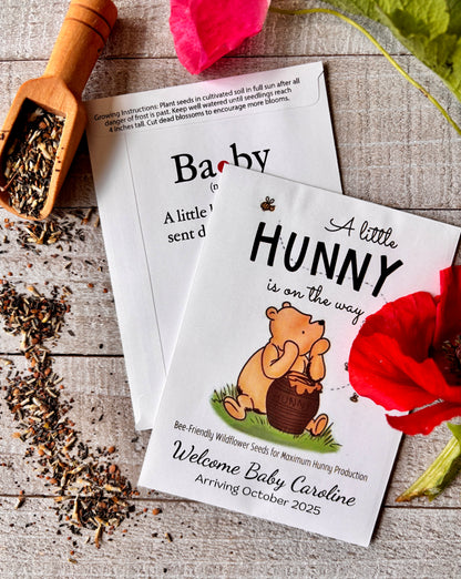 Classic Winnie the Pooh Baby Shower or Birth Announcement
