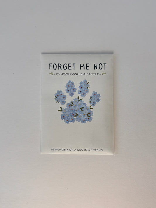 Forget Me Not Paw Print