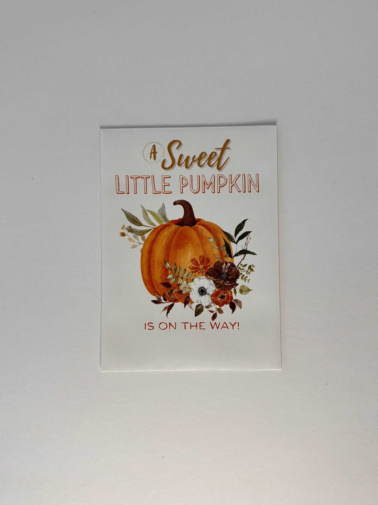 Sweet Little Pumpkin Orange Baby Shower Favor