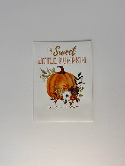 Sweet Little Pumpkin Orange Baby Shower Favor