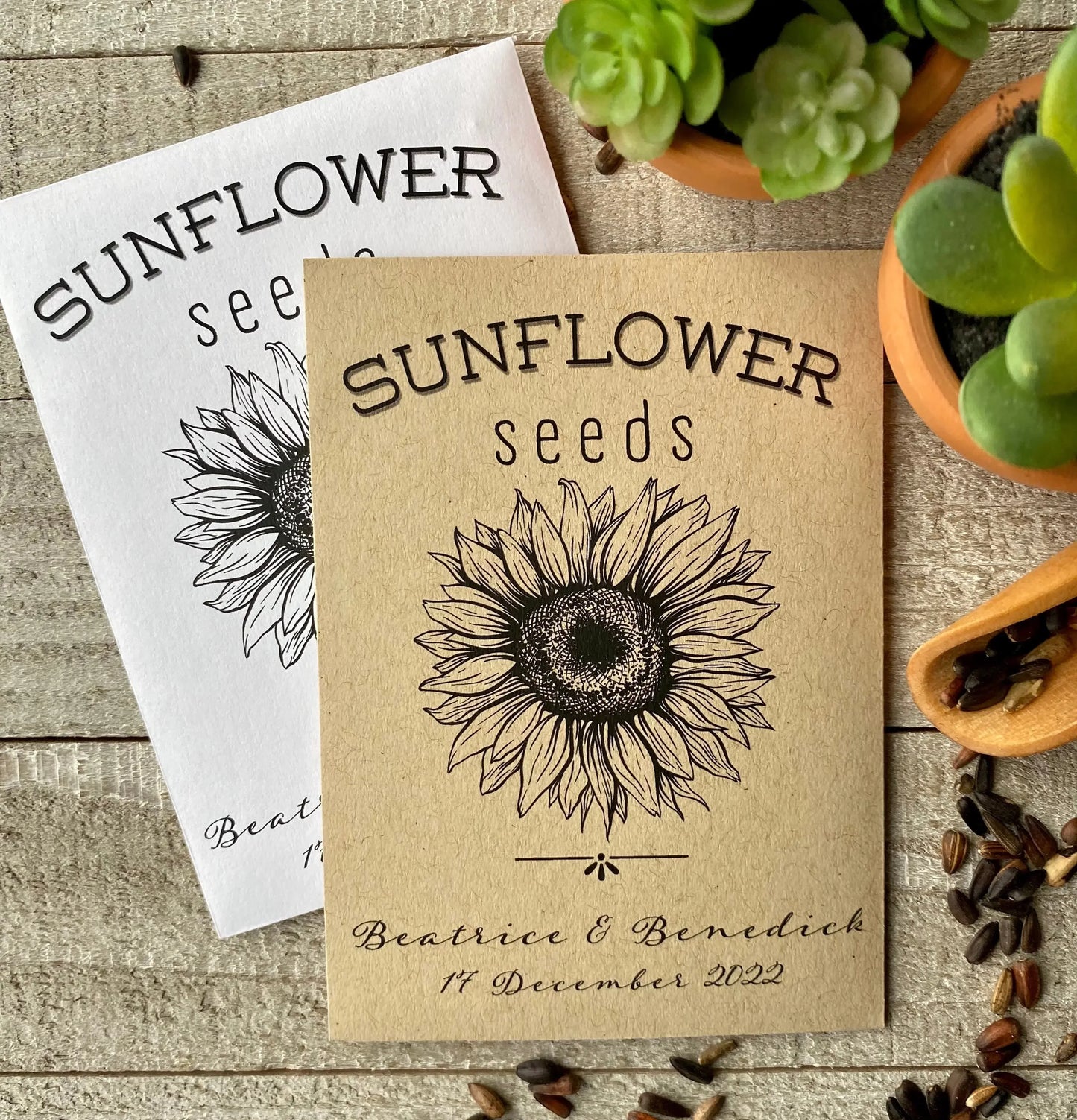 flower seed packets in bulk Sunflower Country Store Seed Favor