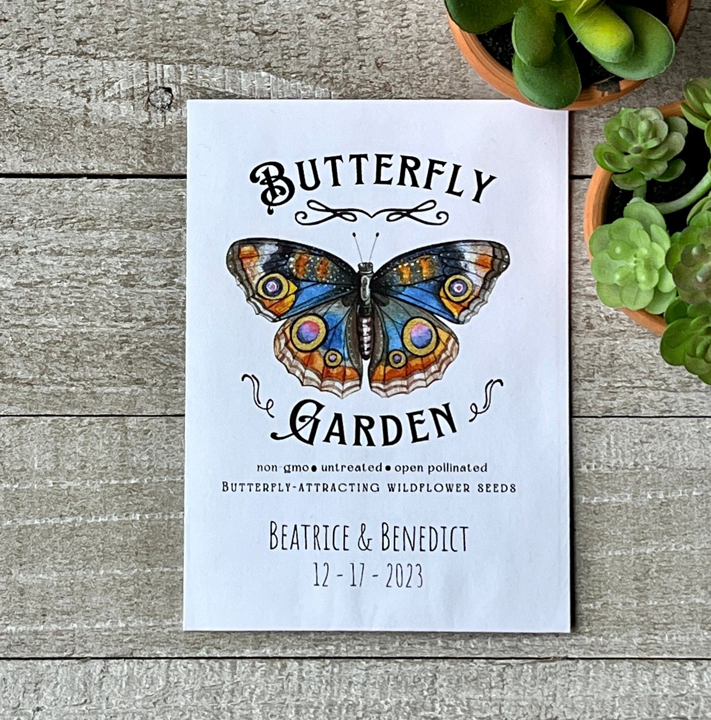 butterfly garden seeds Butterfly Garden Wildflower Seed Favor