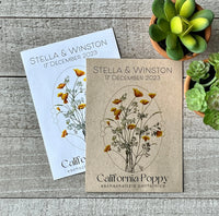 Romantic California Poppy Seed Packet