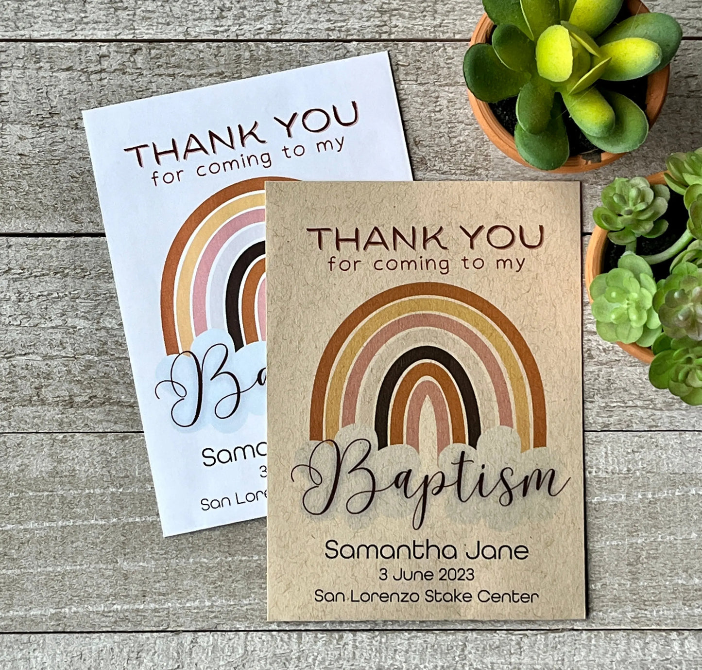 rainbow wildflower seeds Baptism Wildflower Seed Favor