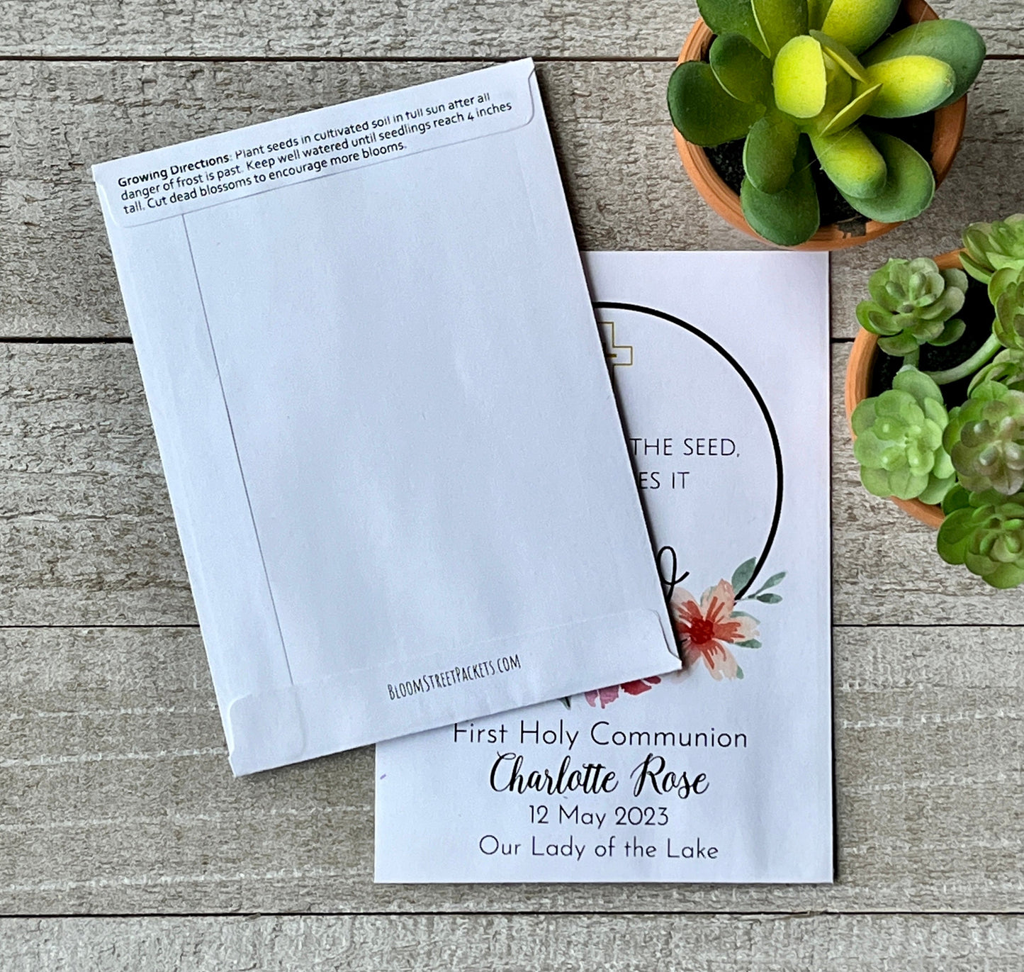 wildflower seed instructions First Holy Communion Wildflower Seed Favor