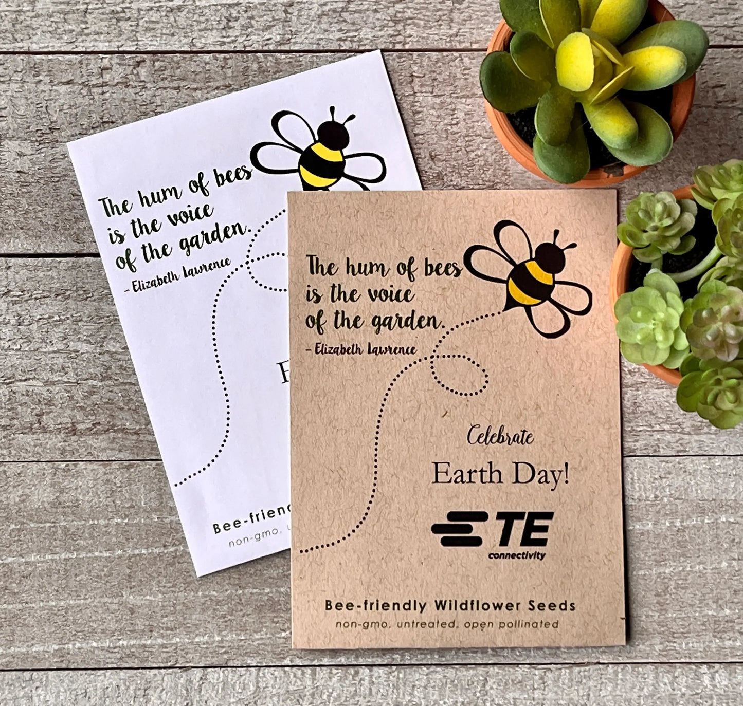 bee friendly flower seeds Buzzing Bee Wildflower Seed Favor