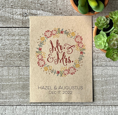 Pastel Mr. & Mrs. Wedding Seed Favor