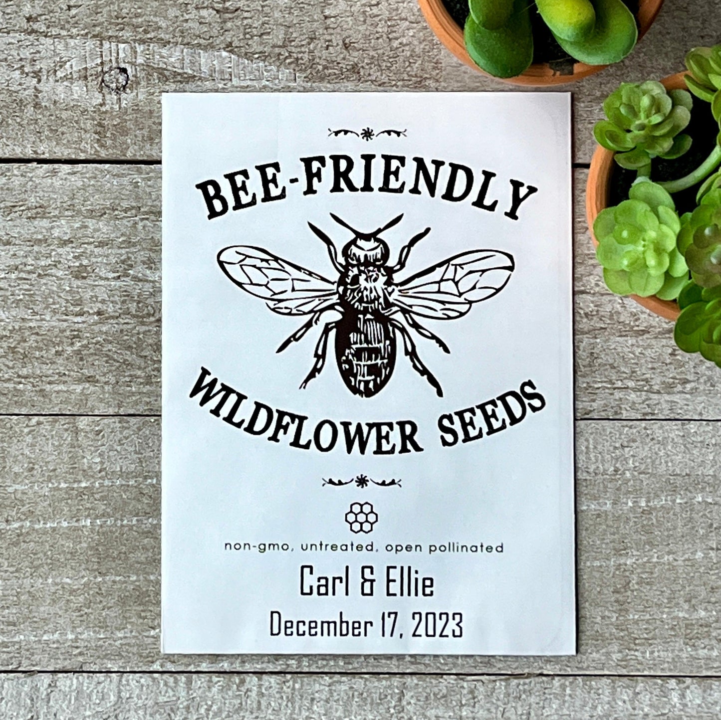 save the bees free wildflower seeds Bee-Friendly Wildflower Seed Favor