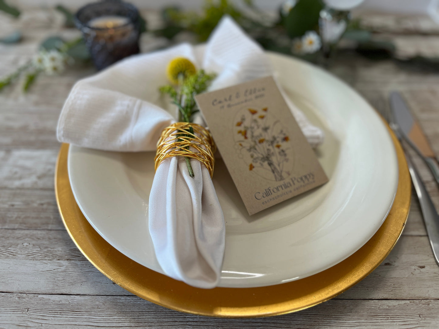 Romantic California Poppy Seed Packet