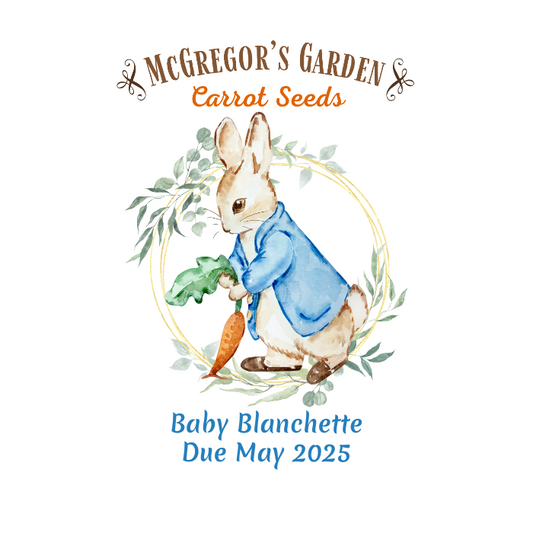 Peter Rabbit Baby Shower or Birth Announcement