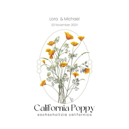 Romantic California Poppy Seed Packet