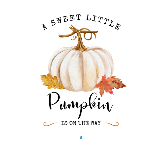 Sweet Little Pumpkin White Baby Shower Favor