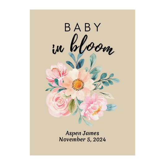 Baby In Bloom Sweet Watercolor Seed Favor