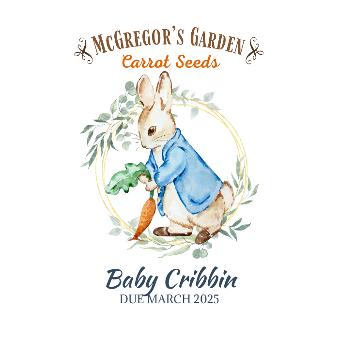 Peter Rabbit Baby Shower or Birth Announcement