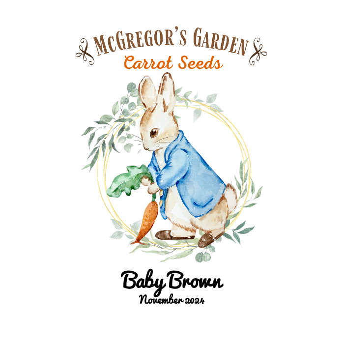 Peter Rabbit Baby Shower or Birth Announcement