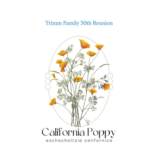 Romantic California Poppy Seed Packet